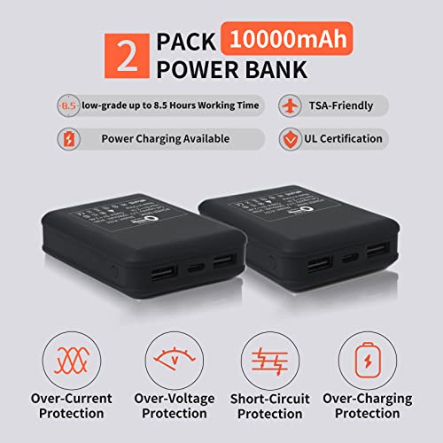 Heated Vest For Women With 2Pack 10000Mah Power Bank, 8 Heating Zones And 3 Heating Levels Heating, 2 Button Control Winter Water/Wind Resistant Lightweight Rechargeable Heated Vest(L) #TOP2