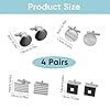 4 Pairs Cufflinks for Men – Classic Silver & Black Cuff Links Set with Round, Square & Rectangle Designs – Men's Cufflinks for Business, Wedding, Formal Events – Fashion Suit Accessories #1