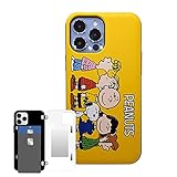 iPhone 13 Pro Max Mirror Wallet Case Kubrick Peanuts Snoopy iPhone 13 Case Shockproof (Charlie and F
