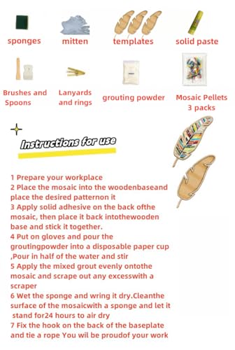 EOQIFJM Craft Kits for Adults Porcelain Tile Mixed Colour Mosaic,Mosaic Kits for Adults Mosaic Craft Kit DIY Colourful Home Decoration Painting Art Handmade Artwork