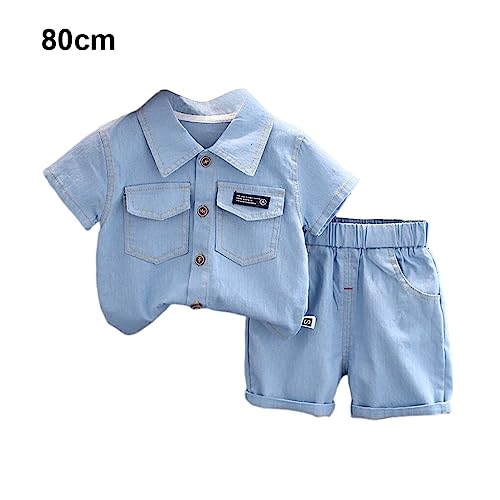 XUSIJAKQ1 Ternos masculinos roupas de verão roupas infantis roupas infantis multicoloridas lapela az