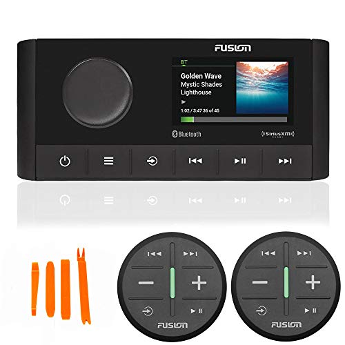 Fusion MS-RA210 Marine Entertainment System with (2) ARX70B Black Wireless Remotes