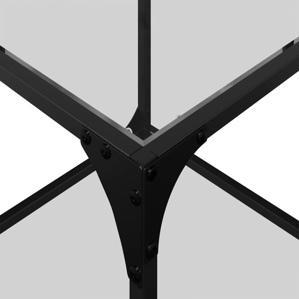 Mesa de centro de cristal transparente, 40 x 40 x 40 cm, estructura de acero, diseño moderno, mesa de salón para aperitivos, bebidas, artículos decorativos, fácil de limpiar