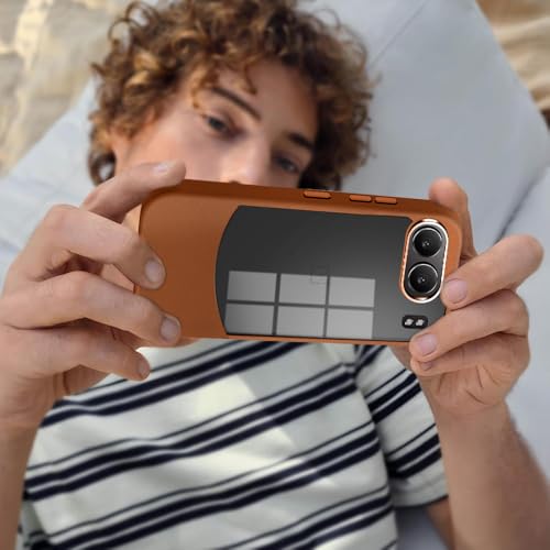 Image of KARWAN️Fusion Edge Leather Transparent Mobile Back Case | Slim Fit | Anti-Fingerprint| Scratch-Resistant | Premium Grip | Shockproof case | Back Cover for Oneplus Nord 4 || Brown