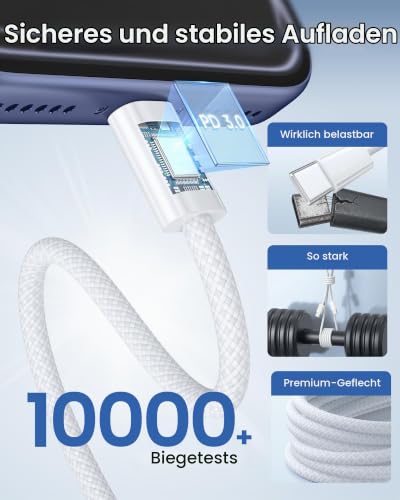 USB C Kabel 2Pack 1M 60W Ladekabel USB C PD 3.0 USBC auf USBC Ladekabel – Ansicht 5