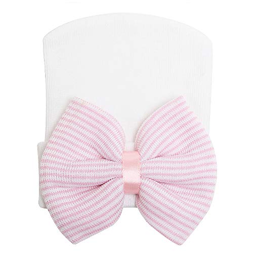 Image of Sarfel Newborn Hats for Girls Hospital Hat Baby Girl Bows and Headbands Infant Beanie Nursery Caps