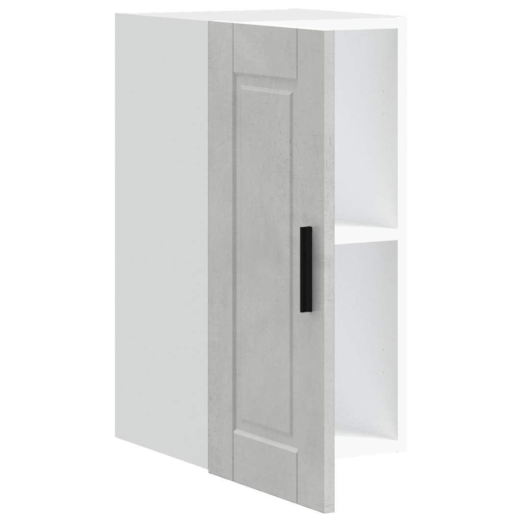 Armoire Murale de Cuisine Porto Gris béton en Bois d'ingénierie 30x31x60 cm avec Porte et étagère pour Rangement Vaisselle et épices, Meuble Pratique pour Salon et Salle à Manger