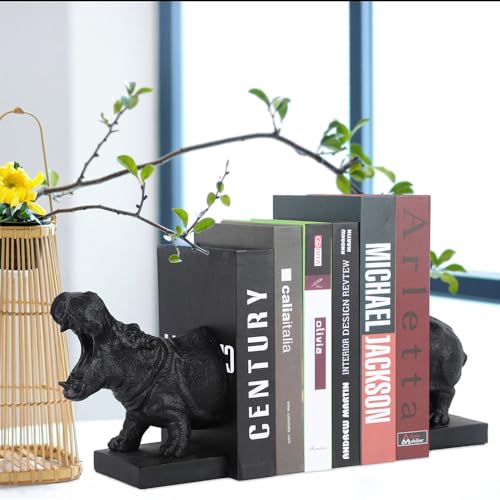 Fengze Ceration Set Of 2 Polyresin Faux Hippo Bookend,Art Bookend thumb #1