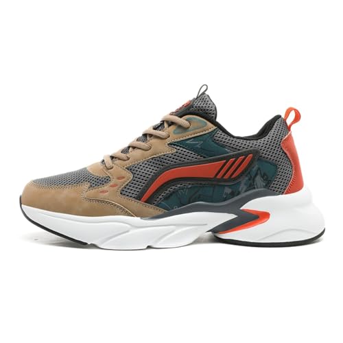 HaoEyddw 2025 Fashion Sneakers Running Shoes Men's Shoes Sports Trend Basketball Shoes (10,Beige)