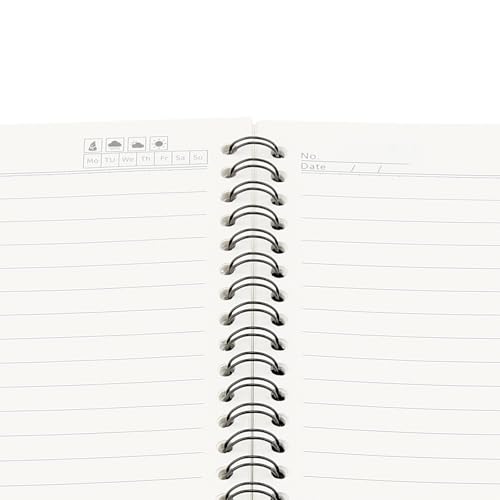 Bloc-notes A5 spirale avec pages lignées et couverture kraft noir pour notes de bureau - 3