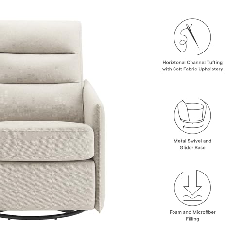 Sillón Plegable Tela Beige miniatura 4