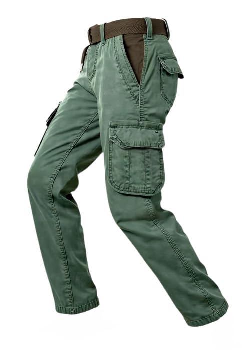 CLOAKA Cargo Hosen Herren Freizeit Leichte Arbeitshosen Hosen Männer Mode Baumwolle Cargohosen mit Multi Taschen