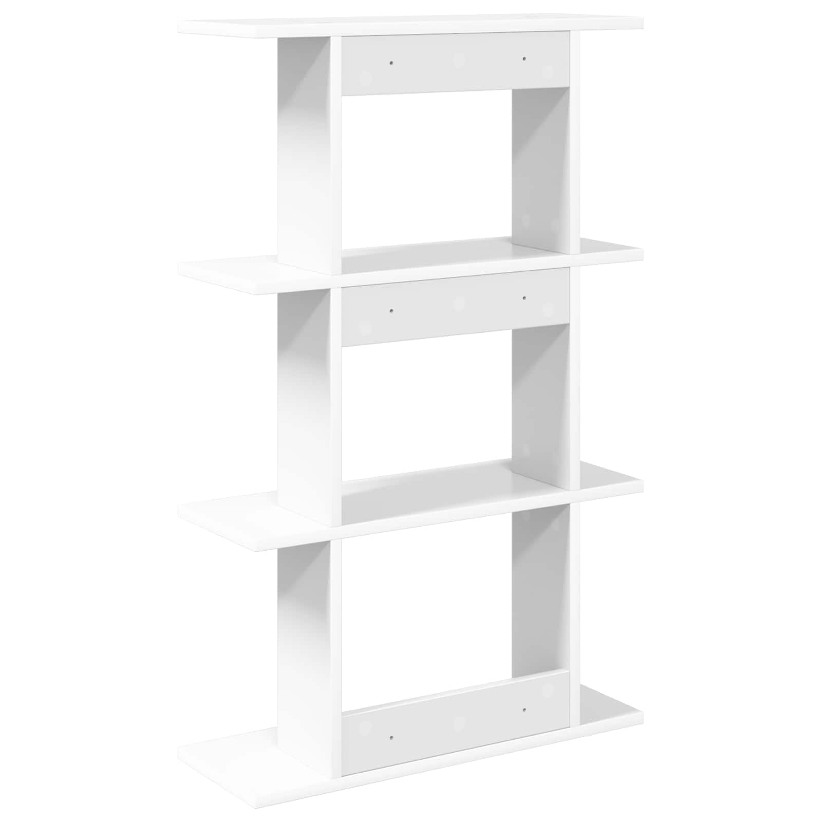 Wandregal Wandhalterung Weiß aus Holzwerkstoff 56 x 20 x 90 cm, platzsparendes Hängeboard mit viel Stauraum für Wohnzimmer, Schlafzimmer, Küche, Bad und Büro
