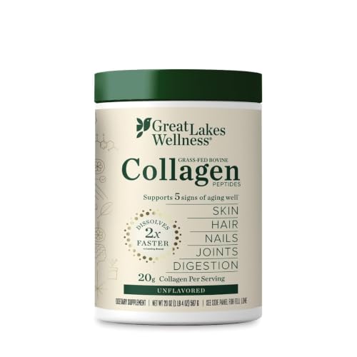 Great Lakes Wellness Collagen Peptides Powder 20oz Unflavored