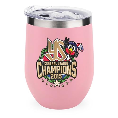 ワインタンブラー 東京ヤクルトスワローズ 野球応援 卵殻カップ タンブラー 350ml U字型 コーヒーカップ 蓋付き ステンレス製 魔法瓶 保冷 保温 水筒 直飲み 応援グッズ プレゼント