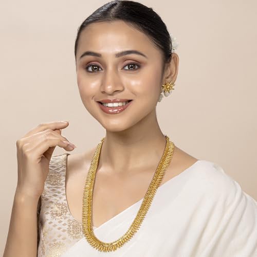 Image of Peora Traditional Gold Plated Indian Bridal Jewellery Set Gift for Women