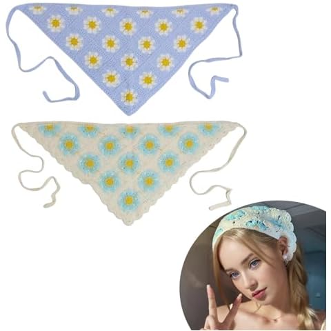 Floral Vintage Crochet Hair Bandanas Cover