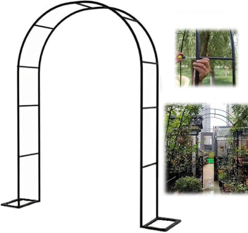 Genérico Enrejado de Arco de jardín de Metal Resistente: Arco de Rosas Duradero y Resistente a la Intemperie para Bodas, Eventos al Aire Libre y decoración de jardín, Plantas trepadoras