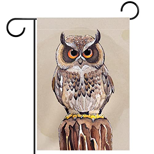 Drapeau bienvenue hibou extérieur double face décoration jardin durable