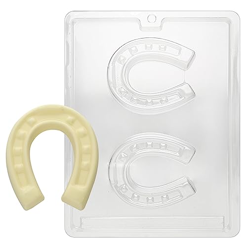 Cybrtrayd Horseshoe Chocolate Candy Mold with Exclusive Cybrtrayd Copyrighted Chocolate Molding Instructions