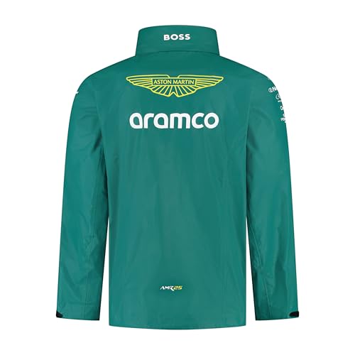 Aston Martin F1 2025 Team Rain Jacket Green2