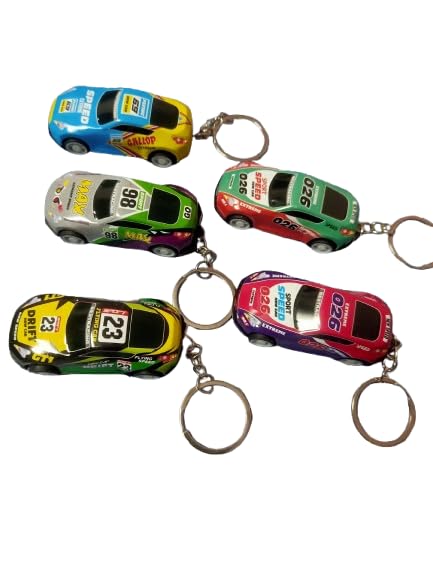 Pull back sports Car Keychain for Scoooty, Bike,Cars, Lockers (Multicolor, Pack of 5)-image-14