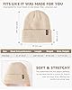 3 Pack Satin Lined Beanie for Women Men, Silk Lined Winter Hats for Cold Weather, Warm Cable Knit Skull Cap Cuffed Beanies #1