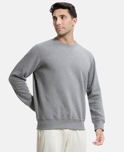 Image of Jockey US92 Men Super Combed Cotton Rich Fleece Sweatshirt with StayWarm Technology