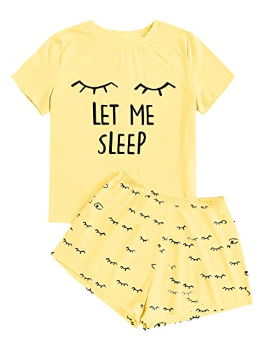 Image of Kingdenergy Girls Summer Cute Print Shorts Set T-Shirt and Short Pant 2 Piece Outfits Clothing Sets