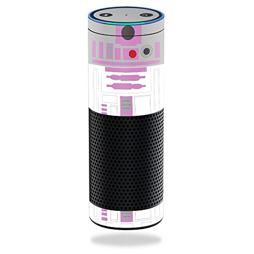 MightySkins Skin Compatible with Amazon Echo - Pink Cyber Bot | Protective, Durable, and Unique Vinyl Decal wrap Cover | Easy to Apply, Remove, and Change Styles | Made in The USA