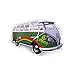 BRISA VW Collection - Volkswagen Samba Bus T1 Camper Van Nostalgic Wall Clock with Retro/Vintage Design (MDF/Peace)