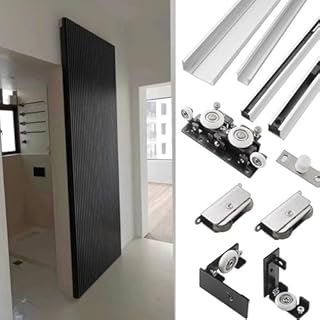 Minglez Sliding Door Kit 71 52 32 inch Concealed Sliding Door Hardware with Soft Close, Invisible Trackless Sliding Ghost Door Kit for Single Wooden Door, Barn Door Track(86cm/34inch)