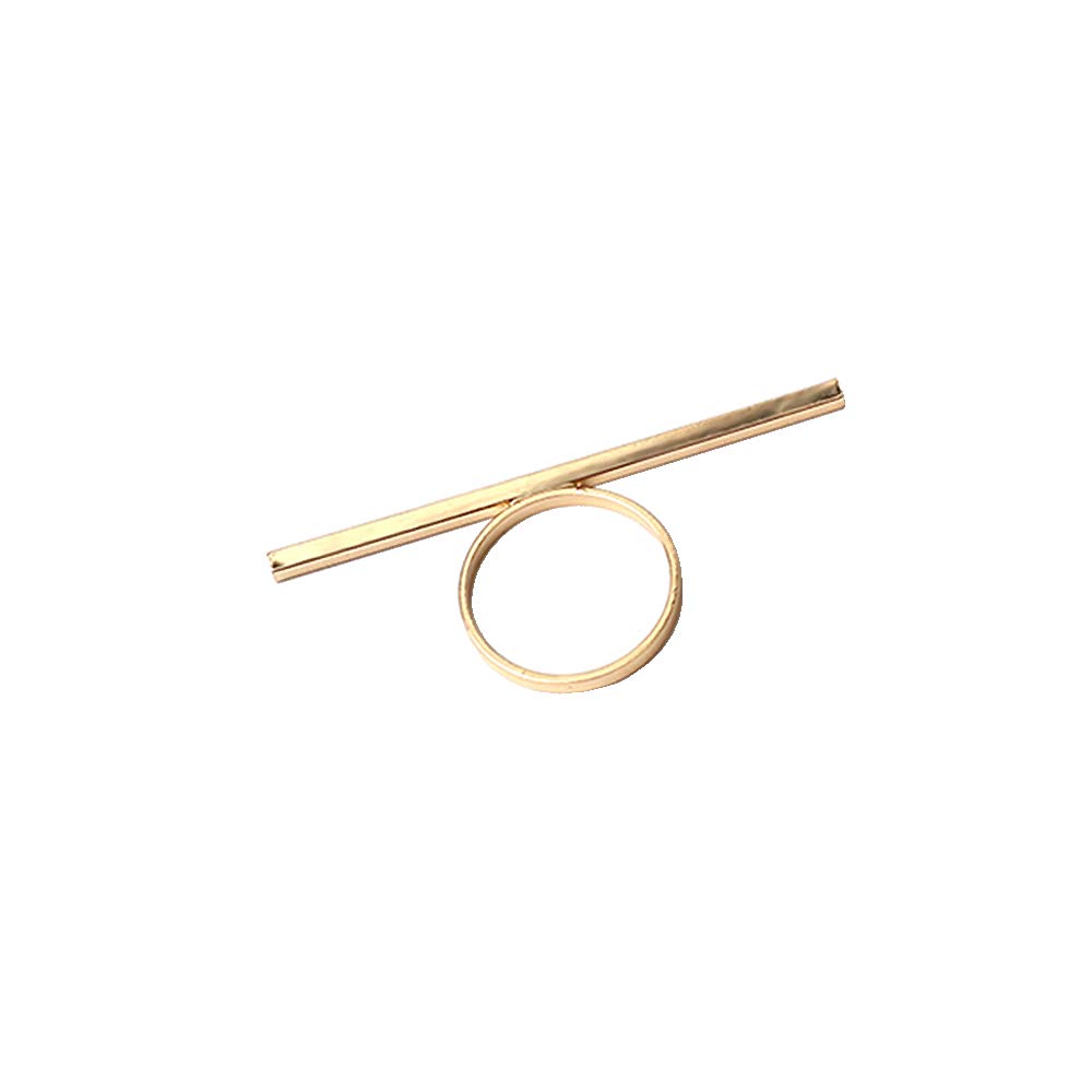 MINGHUASilver Bar Geometric Square Finger Ring for Women Girls Party Gift