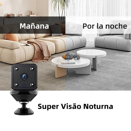 ITAWINA MIN Câmera Oculta, WIFI 1080P HD, Câmera de Segurança Doméstica com Visão Noturna Infraverme