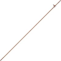 GOUNENGNAIL 4ft Copper Bonded Grounding Rod 3/8" with Wire Clamp - Ideal for Electric Fences, Antennas, Satellite Dishes & Generators