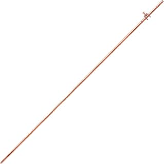 GOUNENGNAIL 4ft Copper Bonded Grounding Rod 3/8" with Wire Clamp - Ideal for Electric Fences, Antennas, Satellite Dishes & Generators