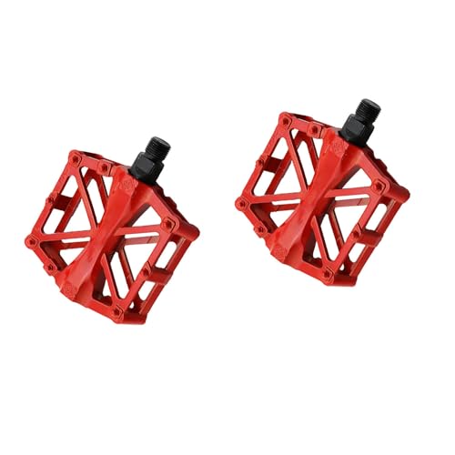 YdseozOA Pedales de Bicicleta de Aluminio Antideslizantes duraderos Pedales de Bicicleta de montaña MTB BMX Ciclismo Pedales de Bicicleta universales Accesorios de Ciclismo (Rojo)