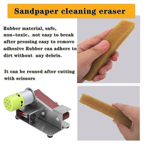 3-In-1 Mini Belt Sander & Bench Belt Grinder - Compact Electric Grinder for Wood, Jewelry, Metal, DIY Crafts | Adjustable Speed Polishing Sanding Machine with Low Noise - Image 4