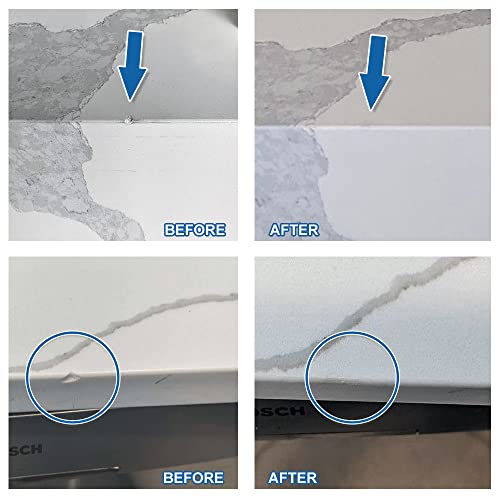 Quartz Countertop Chip Repair Kit. Marble And Granite Repair Kit.(White) - Quickly Repair Countertop Chips And Cracks. For Quartz, Granite, Marble Porcelain And Other Natural Stone Surfaces. #TOP3