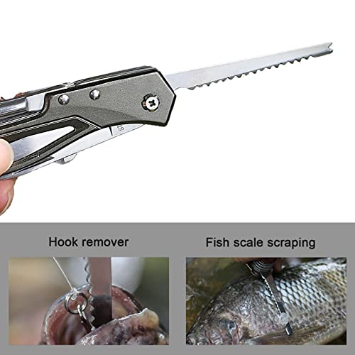 Multitool Key Ring Pocket Knife - 14 In 1 Multitools With Spring-Action Scissors Bottle, Can Opener, Corkscrew,Saw, Screwdriver,Camping Multi Tool Gifts For Men #TOP1