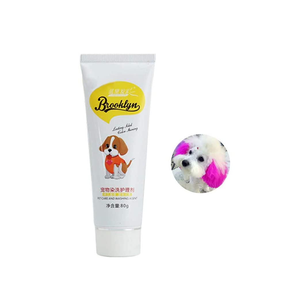 Remorui 1 Pc 80g Dog Cat Animals Hair Coloring Dyestuffs Pet Hair Dye Cream Pet Dyeing Pigment Grooming Coloring Creams Lovely Pink