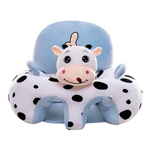 Yuehuam Baby Floor Seat Learn to Sit Lounger Cover, Cute Plush Baby Sofa Cover, Infant Learning Sitting Chair Cover, Toddler Chair Cover for Sitting Up (Only Cover, No Filling) Cover