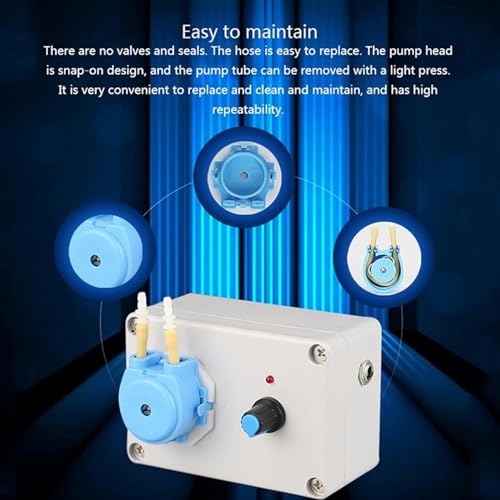 Pompe de tuyau pour débit instable solution réglable avec tube silicone