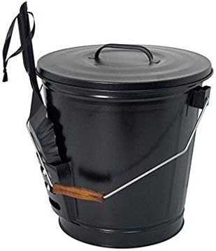 Panacea Fireplace Ash Bucket With Shovel 13 " H Matte Black