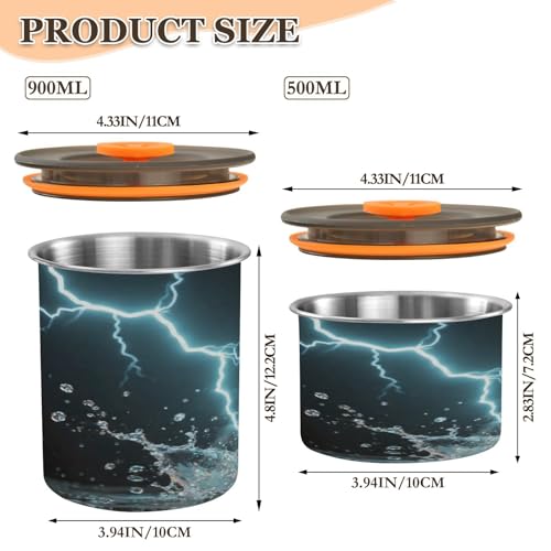 Envase para café y alimentos de acero inoxidable 500 ml miniatura 2