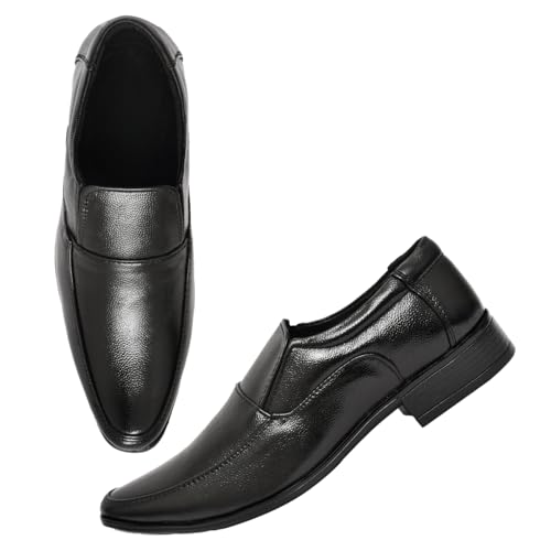 BIGGIE-Mens-Black-Highly-Comfortable-Leather-Shoe-Stylish-Office-WearSlip-on-Formal-Shoes