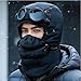 Winter Thermal Hat with Glasses Windproof Ski Mask Cap Fashion Warm Hat for Cycling, Trapper Beanie with Goggles Built in (Blue 1pc)