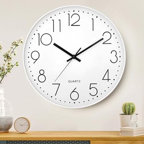 ZHHGOO Horloge Pendule Mural,Horloge Murale Moderne 30cm Horloge Murale Ronde Cover