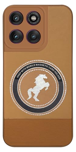 Image of Jkobi PU Leather Finish Back Cover Case for Motorola Moto Edge 60 Pro (Professional Minimalist Texture | MagSafe Compatile | Camera Protection | Sleek Sober Formal)