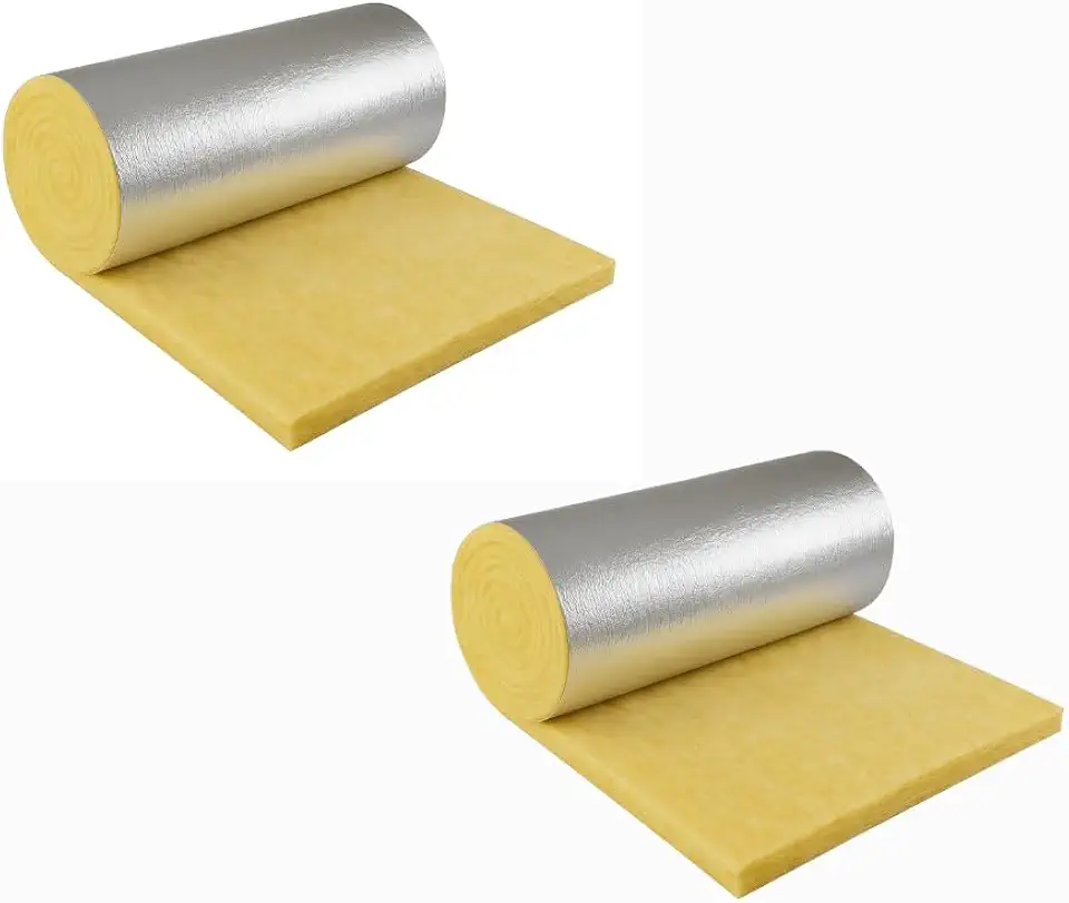 Kit 2 Mantas Lã de Vidro Aluminizado Isoflex 120 x 50 cm Densidade 12 kg/m³